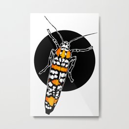 Ailanthus Webworm Moth (Atteva aurea) | BUGSPOTTING SERIES Metal Print