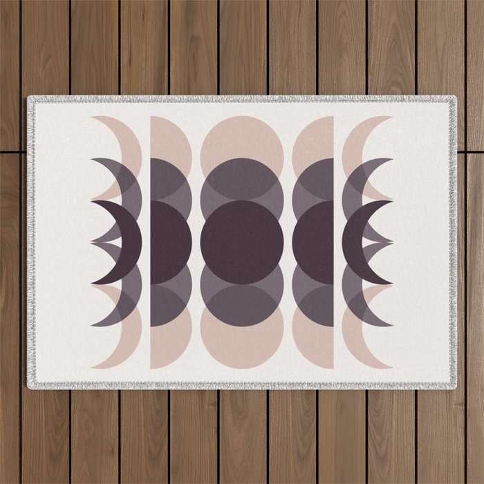Moon Phases Abstract XIII Outdoor Rug
