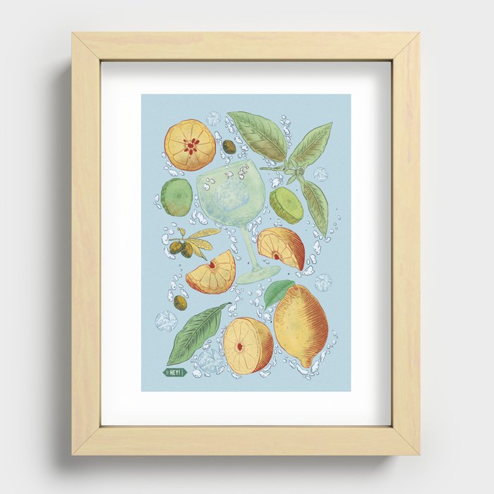 Gin and tonic Recessed Framed Print