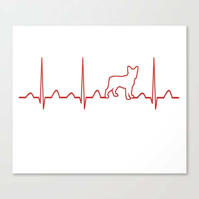 Boston Terrier Heartbeat Leinwanddruck Boston Terrier Heartbeat Leinwanddruck