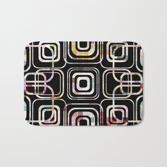 Colorful cube ring Bath Mat