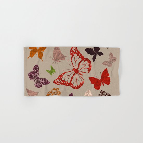 Autumn butterfly neutral Hand & Bath Towel