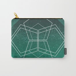 Geometric - Teal Carry-All Pouch