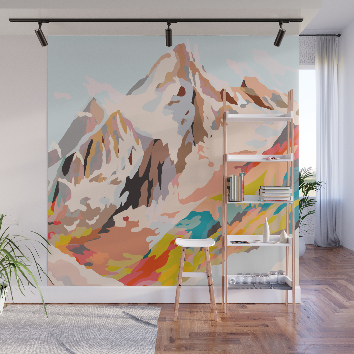 Glass Mountains Wall Mural By Artandghosts Society6