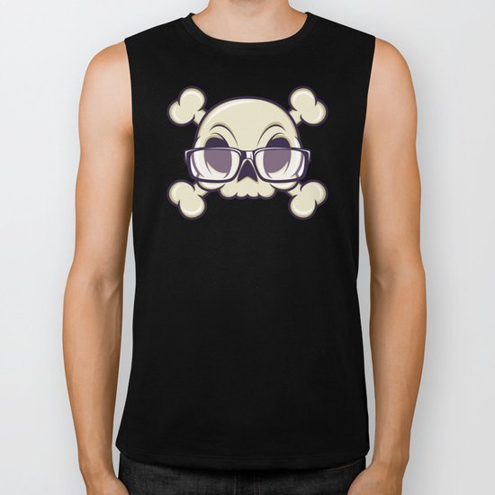 Nerd Skull Biker Tank