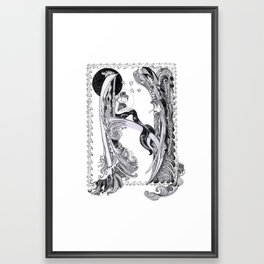 H Mermaid Framed Art Print