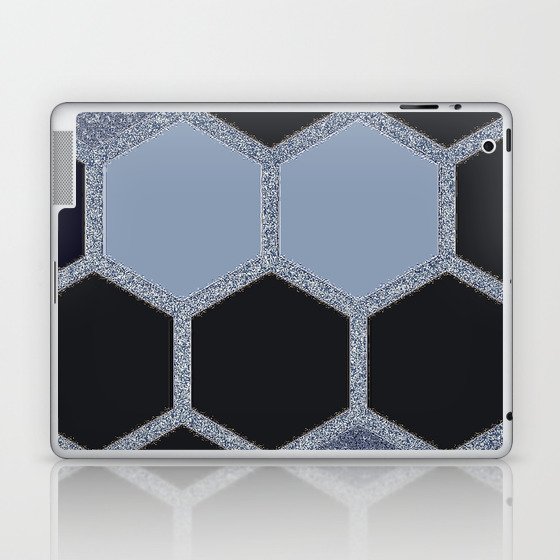 Art Deco No2–gray black silver Laptop & iPad Skin