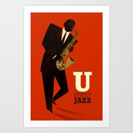 U Street Jazz (Saxophone) Art Print