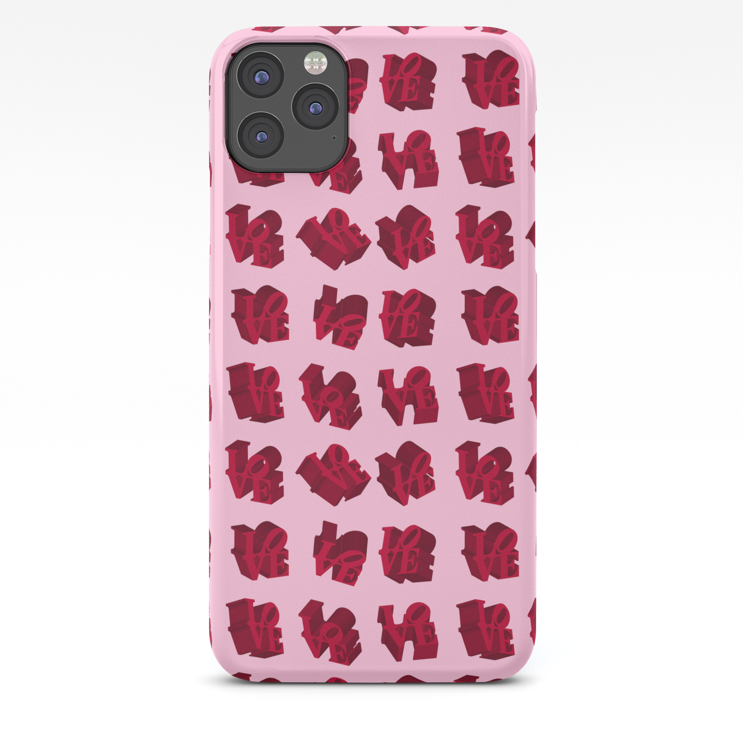 Love 3d Icon On Pink Background Iphone Case By Frostbytegraphics