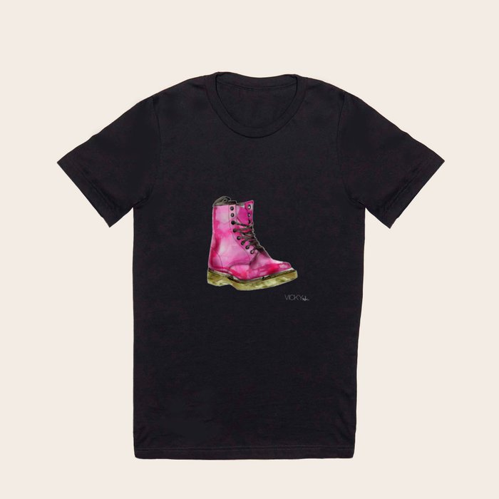Graphic T Shirt Graphic T Shirt Dr Martens by Vicky Ink. Black Medium Classic T shirts Full Front Graphic Society6