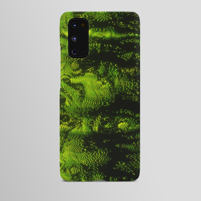 Green Jungle Glitch Distortion Android Case