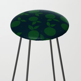 Abstract tangerine pattern - green and blue Counter Stool