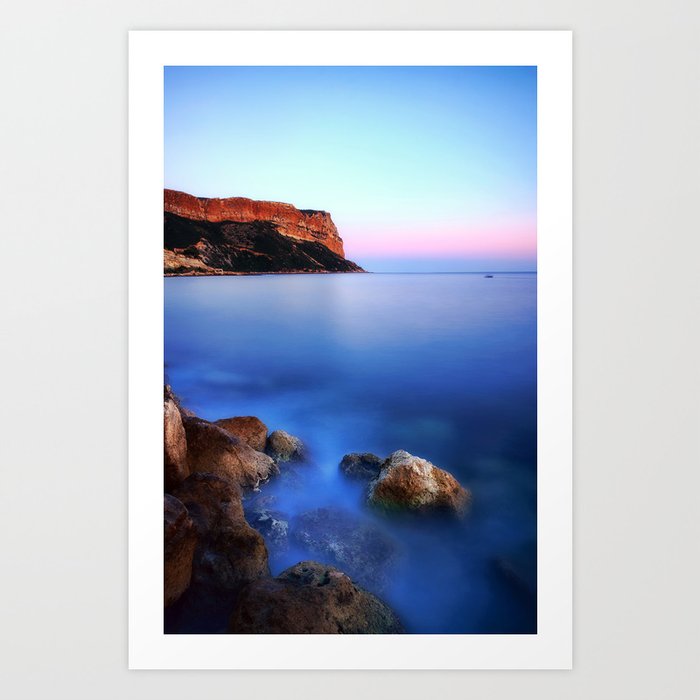 Cap Canaille (Cassis, France) at sunset Art Print