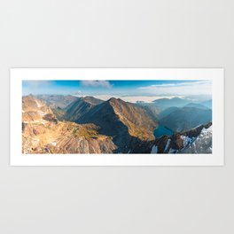 Snowshoe Peak Panorama  Art Print