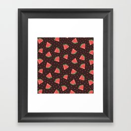 Watermelon Fruit Lover Print Pattern Framed Art Print