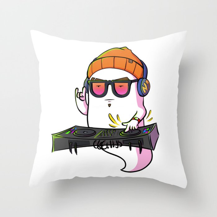 Nighttime Dan (the DJ from Ghost Files) Throw Pillow