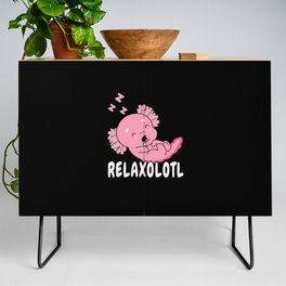 Fish Cartoon Kawaii Axolotl Relax Sleep Axolotl Credenza