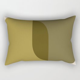 Green Arcs Abstract Composition Rectangular Pillow