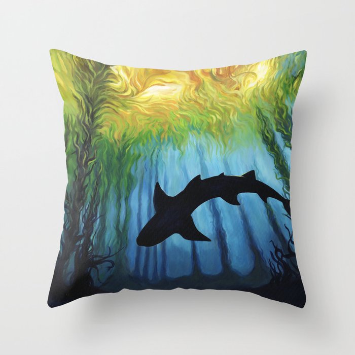 Kelp Forest II Throw Pillow