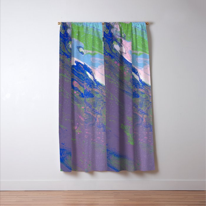 Fluid Art Acrylic Painting Pour 9 Purple Green Blue White