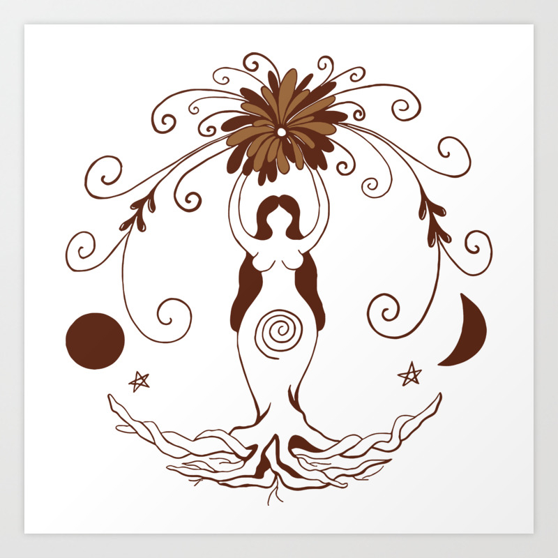 goddess tree of life collection art print by pantaraart