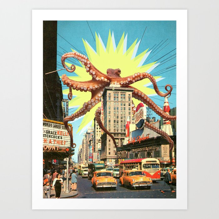 Attack of the Octopus Art Print