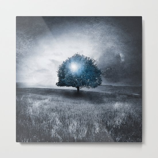 Energy from the blue tree Metal Print