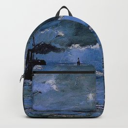 Seascape, Night Effect Claude Monet 1866 Backpack