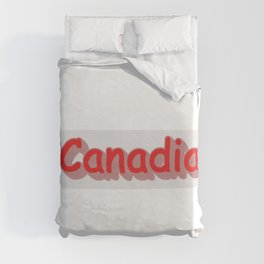 "#Canadian" Cute Expression Design. Buy Now Duvet Cover