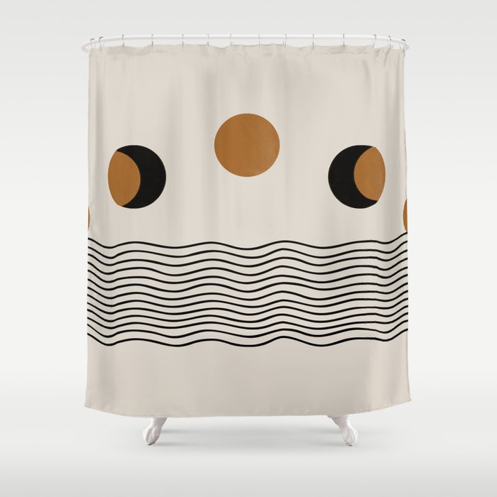 Moon Phases Shower Curtain
