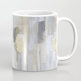 Metallic Abstract Coffee Mug | Silver, Homedecor, Pattern, Lines, Acrylicpaint, Acrylicpainting, Acrylic, Metallic, Shiny, Grey 