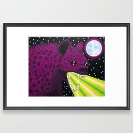 Heliotrope Hyena Framed Art Print