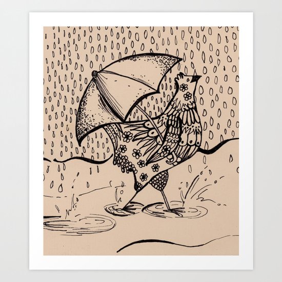 Rainy Day Woman Art Print