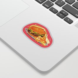 Double Cheeseburger and Fries Sticker
