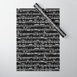 Sheet Music // Black Wrapping Paper