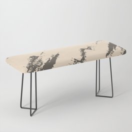 Abstract Charcoal Art Brown Beige Bench