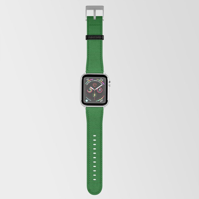 Emerald Green Brush Texture - Solid Color Apple Watch Band