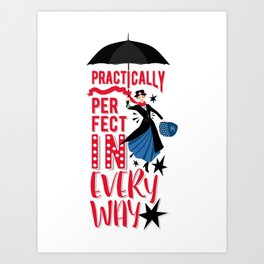 Mary Poppins Quote Art Print