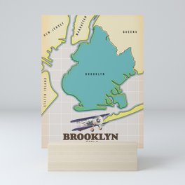 Brooklyn New York Map Mini Art Print