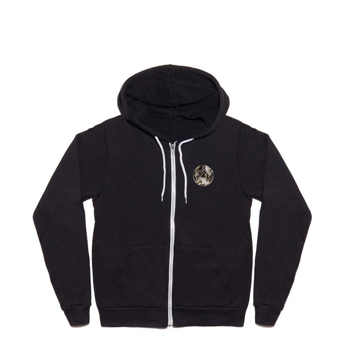 Silver and Gold Full Zip Hoodie