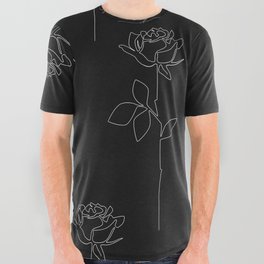 Black Rose All Over Graphic Tee