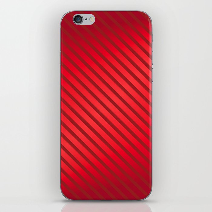 ABSTRACT CANDY STRIPE RED DIAGONAL LINE BACKGROUND. iPhone Skin