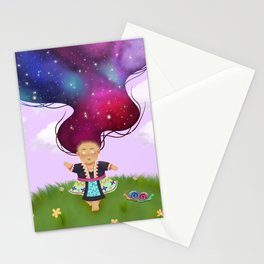 Nova Queen, Hmong Girl Galaxy Wall Art Stationery Cards