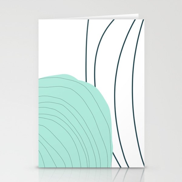 Abstract Shapes- teal Stationery Cards