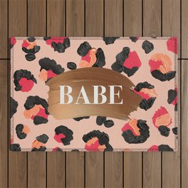 Babe – Hot Pink Leopard Print Outdoor Rug