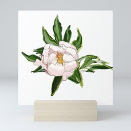 Peony in bloom Mini Art Print