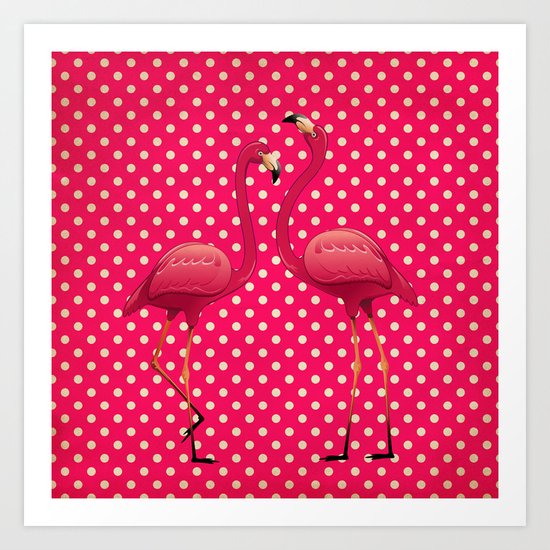 FLAMINGOS Art Print