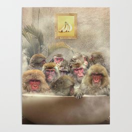 Self-Care Bathing Ape Monkey Bath Poster