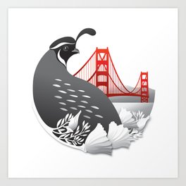 San Francisco Quailifornia Art Print