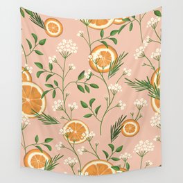 Elderflower & Oranges - Pastel Wall Tapestry